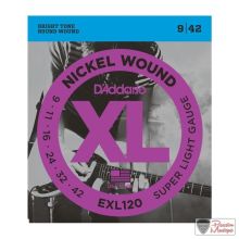 D'addario exl120 nickel wound electric guitar strings