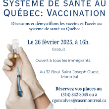 ? Atelier Sant&eacute; & Vaccination ? Gratuit !
